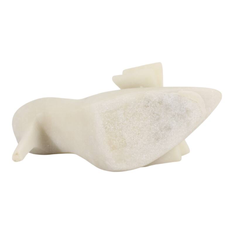 Modern Resin High Heel Sculpture - 9", White - 8.75"