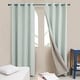 preview thumbnail 67 of 69, Deconovo Faux Linen Total Blackout Grommet Curtain (2 Panels) 52Wx108L Inch - Light Green