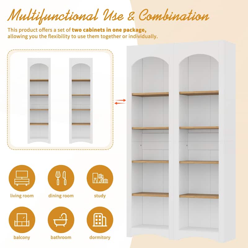 Free Standing 5 Tier Bookshelves