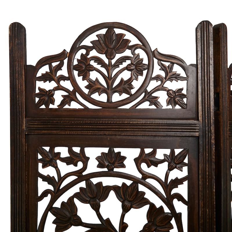 Brown MDF Traditional Room Divider Screen 72 x 80 x 1