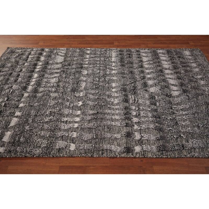 Abstract Moroccan Oriental Area Rug Handmade Wool Carpet - 5'1" x 8'0"