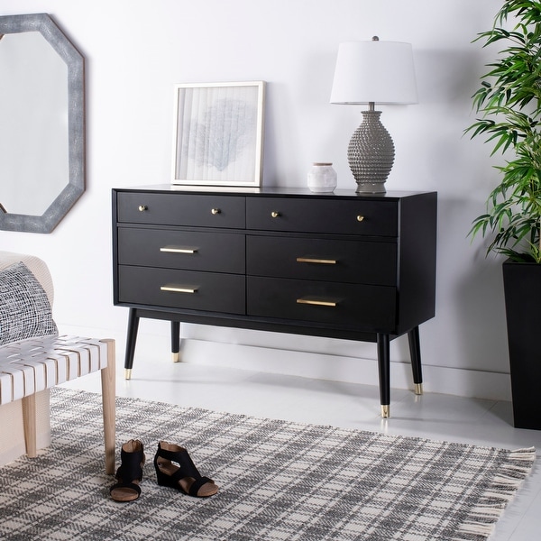 Safavieh Couture Madden Retro Dresser - Black / Brass. Opens flyout.