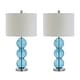 preview thumbnail 36 of 63, JONATHAN Y Ella 27" Glass Triple-Sphere LED Table Lamp, Mercury Silver/Chrome (Set of 2)