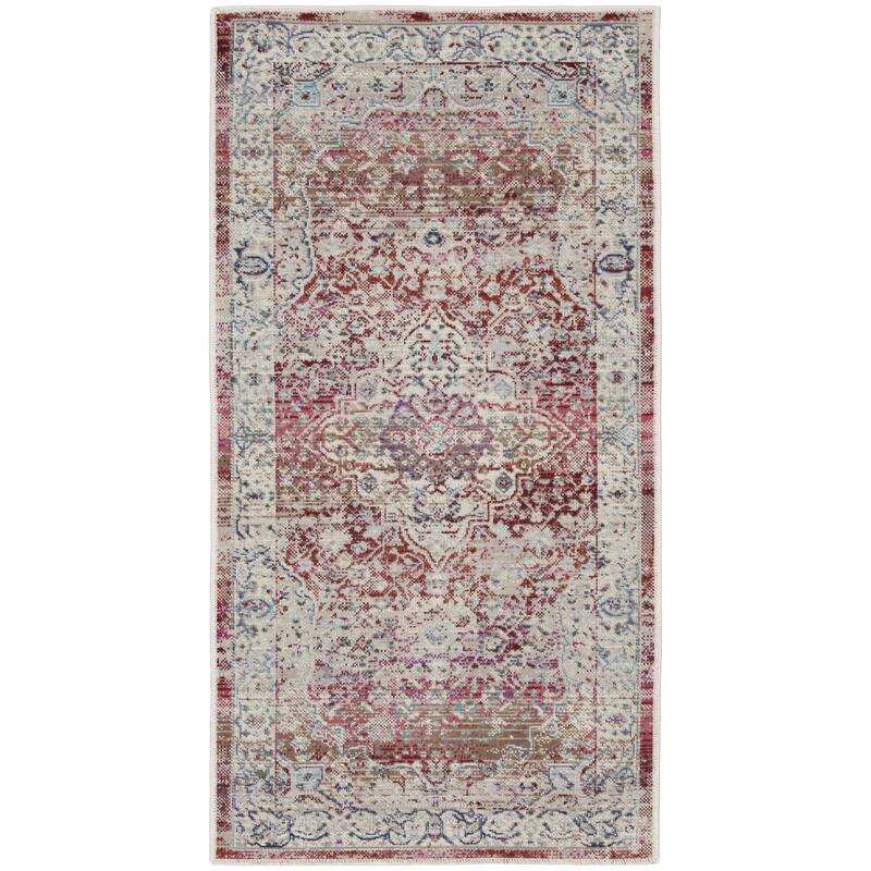 HomeRootsFloral Transitional Rectangle Area Rug - 48' X '24' X '0.5