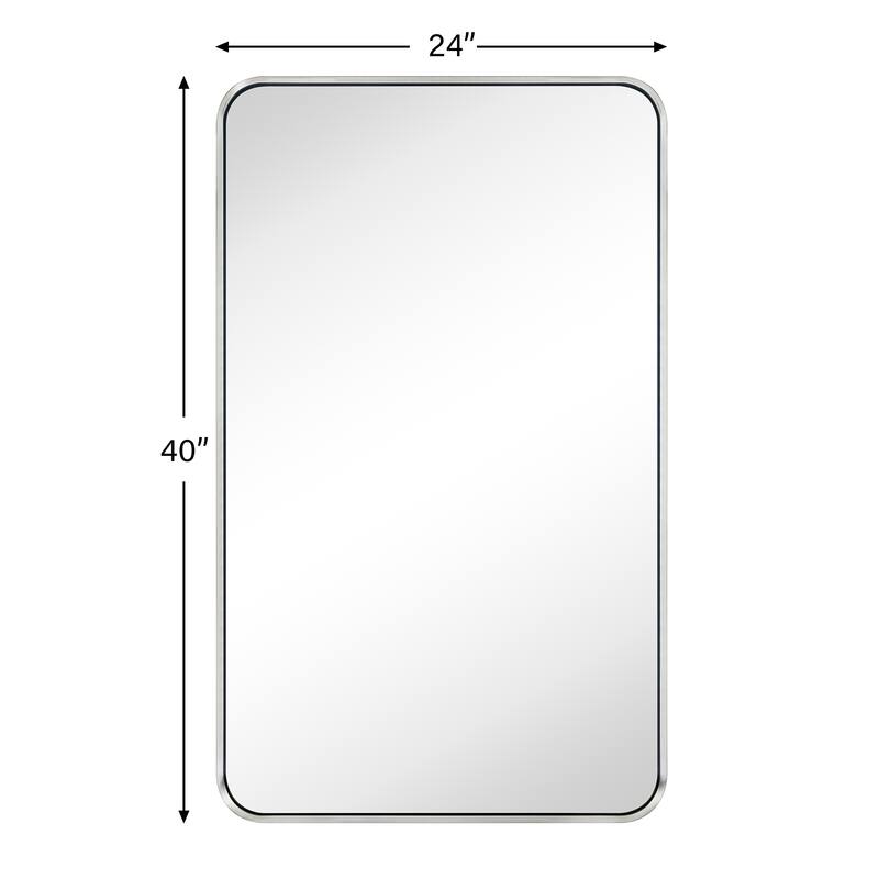 Rounded Rectangle Bathroom Vanity Mirror, Vertically/Horizontal Hanging