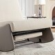 preview thumbnail 14 of 16, Modern Rocking Chair Recliner, Comfy Rocker Nursery Chair with Footrest, Accent Reading Chair, Upholstered Lounge Chair
