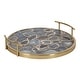 preview thumbnail 42 of 44, Kate and Laurel Marbury Round Metal Tray