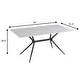 preview thumbnail 94 of 131, Elega Modern Sintered Stone Dining Table Modern Trestle Base Powder-Coated Steel Frame Kitchen Table - 47"-71"
