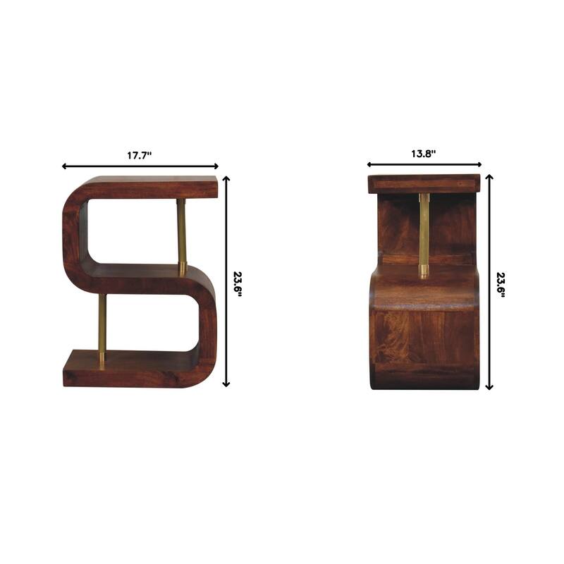 S-curve Brass Bedside