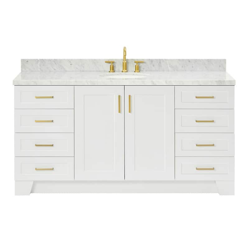 Ariel Q067SCWOVO Taylor 67" Free Standing Single Basin Vanity Set with - White - Painted