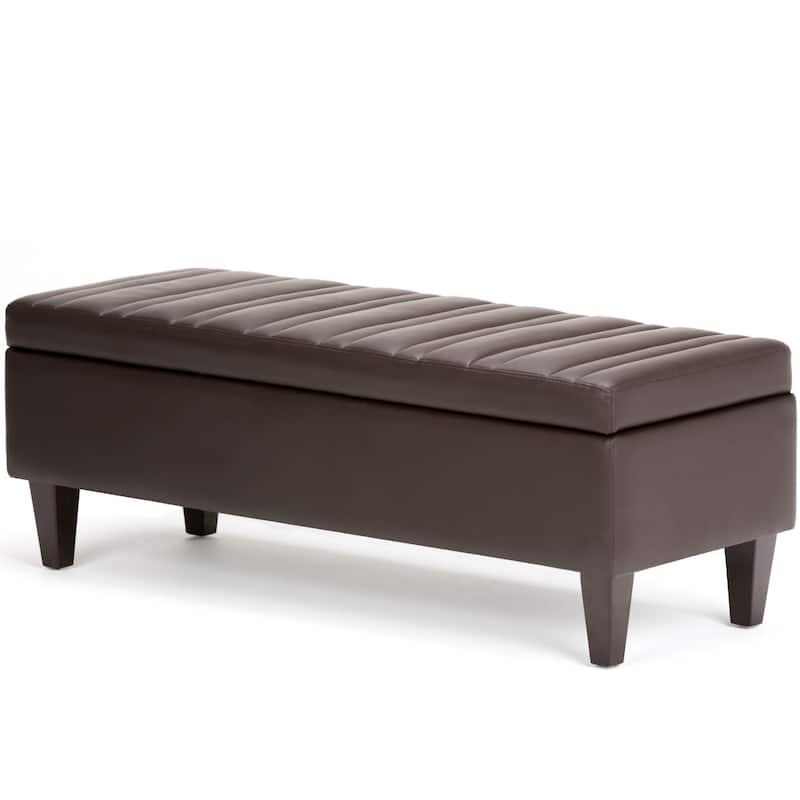 WYNDENHALL Garret 48 inch Wide Contemporary Rectangle Storage Ottoman