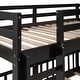 preview thumbnail 25 of 42, Twin Over Twin Bunk Bed with Removable Floor Bed and Bottom Guardrails, Fun Kids Loft Bed Frame with Ladder and Slide