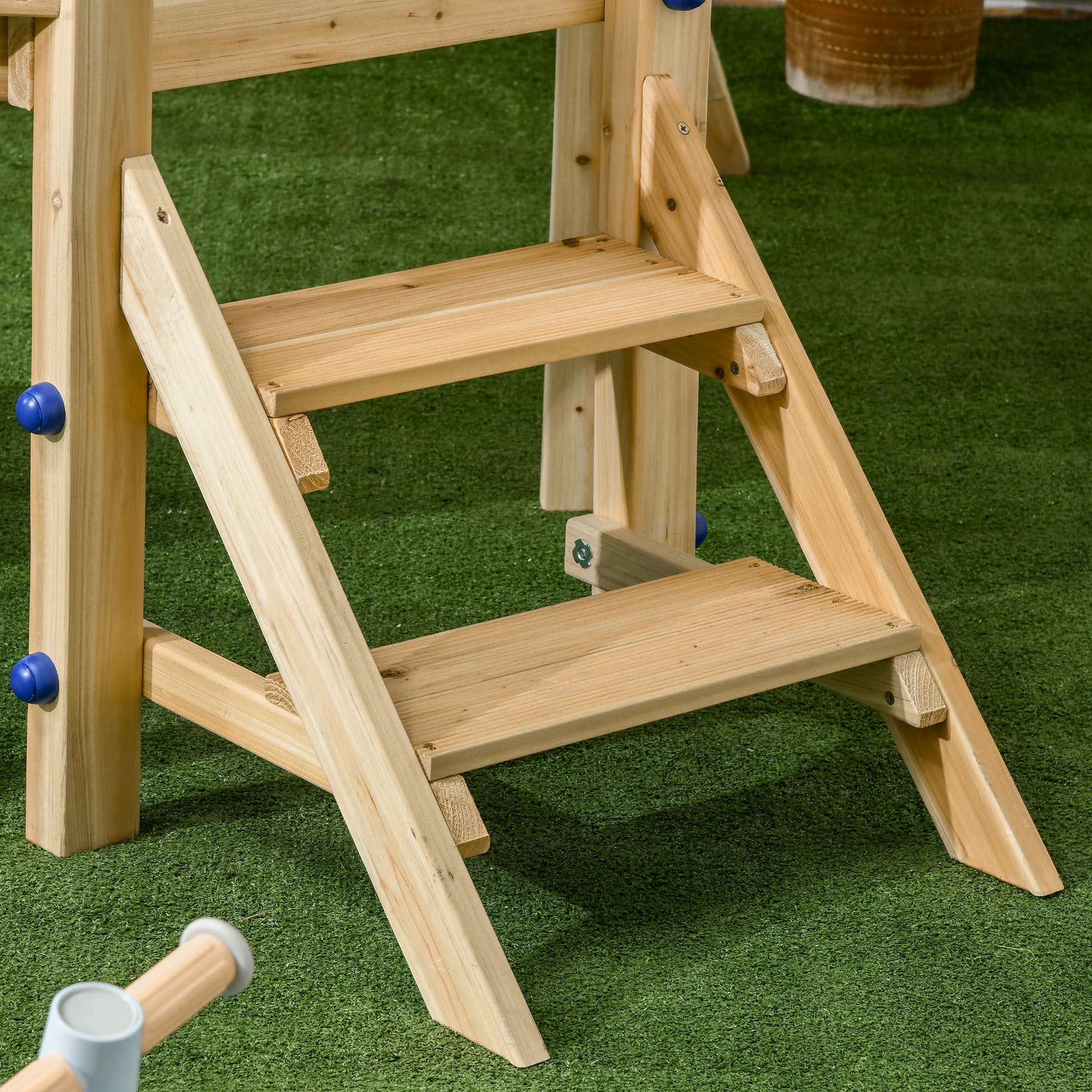 Outsunny 3 in 1 Wooden Swing Set with Slide, Baby Swing Seat Outsunny 3 in 1 Wooden Swing Set with Slide, Baby Swing Seat