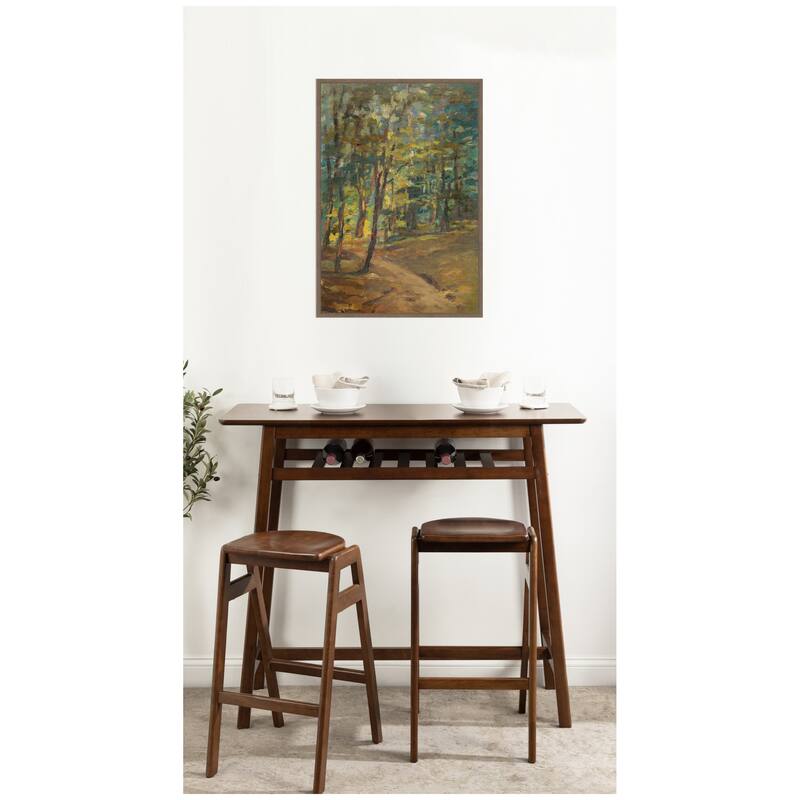 Kate and Laurel Forest interior by Leopold Horovitz by Nostalgia Prints Framed Canvas Wall Art Print