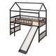 preview thumbnail 39 of 39, Contemporary Design Twin Loft House Bed with Slide, Ladder and Safety Guaranteed, Sturdy Construction & Unique Design