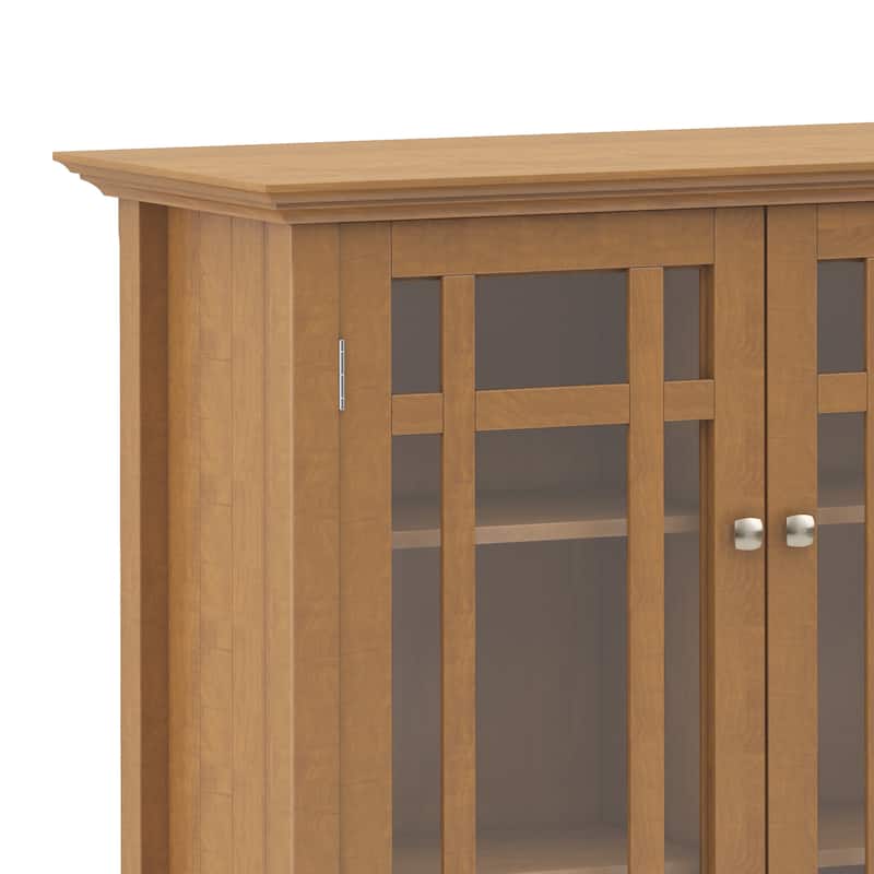 WYNDENHALL Freemont SOLID WOOD 39 inch Wide Transitional Medium Storage Cabinet - 42.2"h x 39"w x 17"d