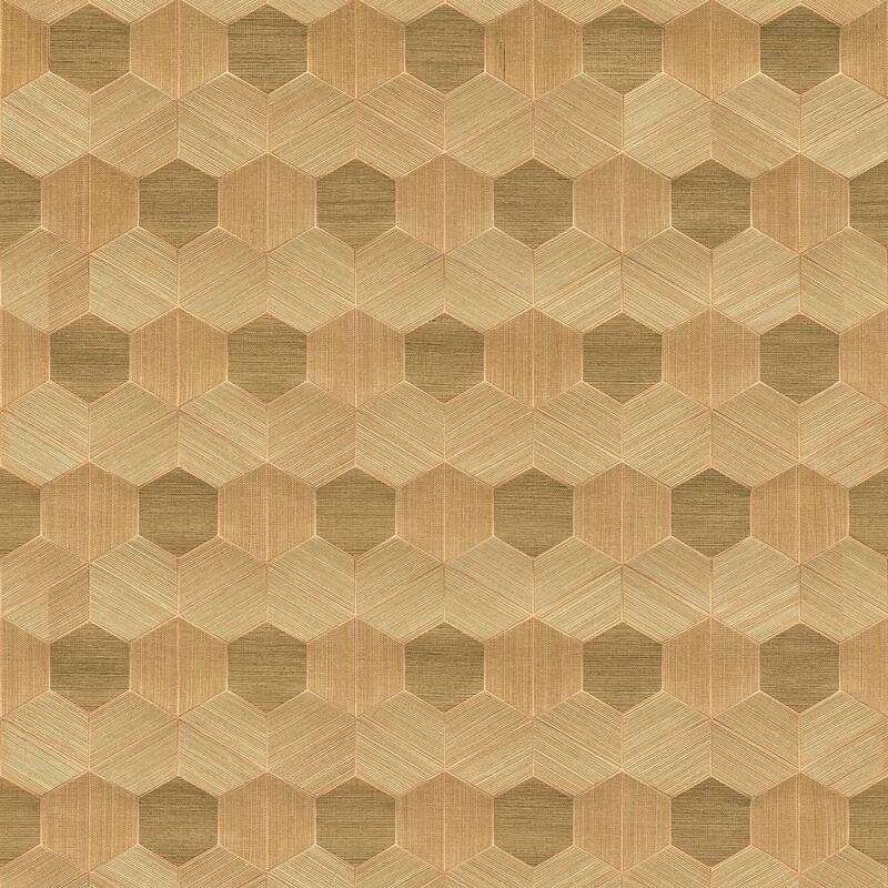 A-Street Prints Linzhi Copper Sisal Grasscloth Wallpaper