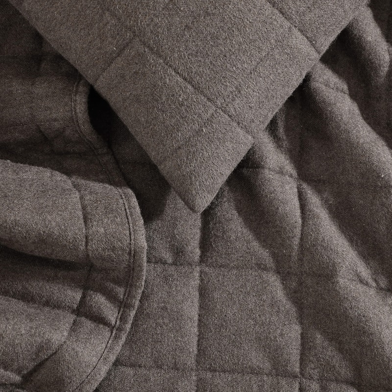 Calvin Klein Melange Cotton Flannel Solid Reversible Quilt
