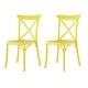 preview thumbnail 8 of 19, Toppy Stackable X Dinning Chair (Set of 2) Yellow