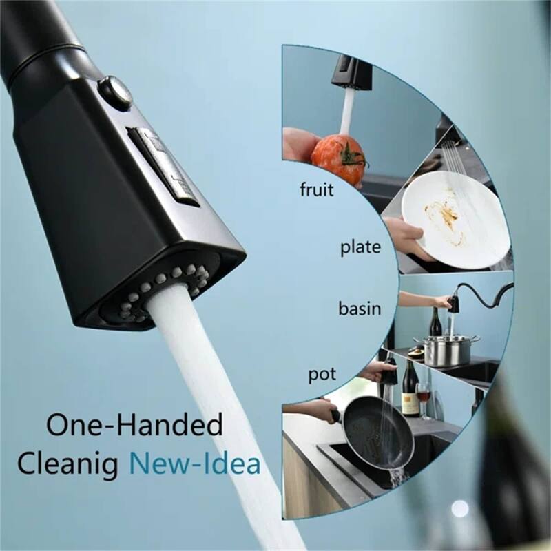 Touchless Kitchen Faucet With Pull Down Sprayer 1 Hole Smart Kitchen Sink Faucet Single Handle Hand Free Modern Vanity Basin Tap