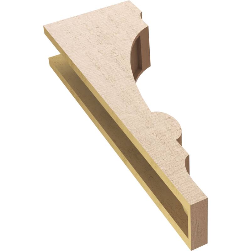Series 2 Thin Diane Rough Cedar Woodgrain TimberThane Corbel, Primed Tan