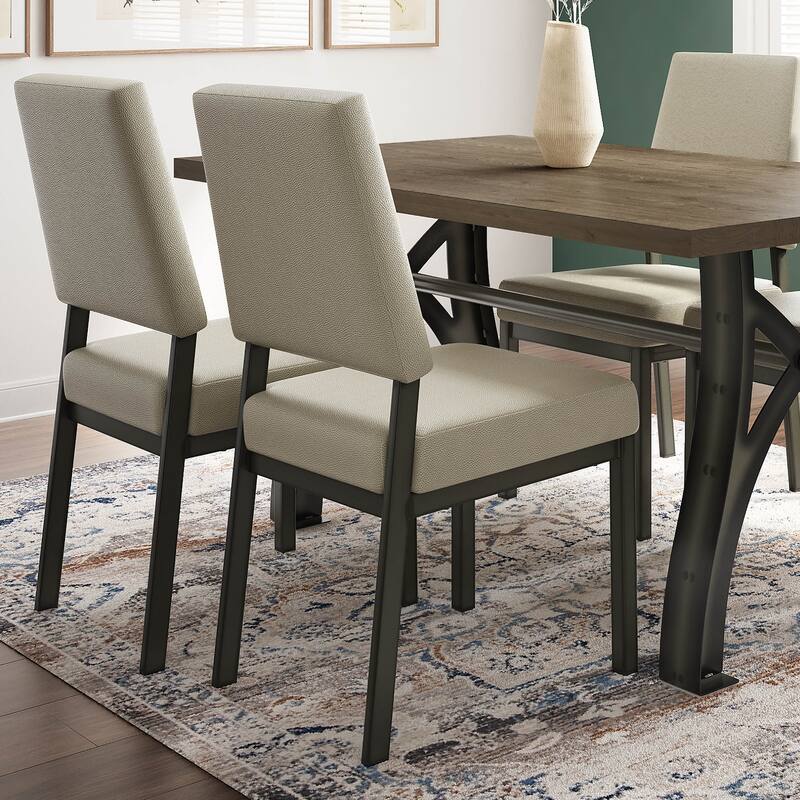 Amisco Avery Upholstered Dining Chair with Metal Legs