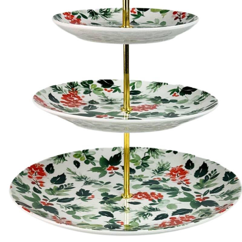 10 Strawberry Street Holly 3-Tier Serving Stand