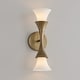 preview thumbnail 2 of 3, 5" W x 16" H 1-Light Sconce in Mystic Luster with Soft White Glass