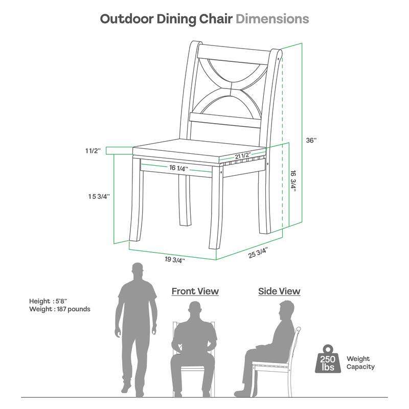 Cambridge Casual Lowell Outdoor Dining Chair Set of 2