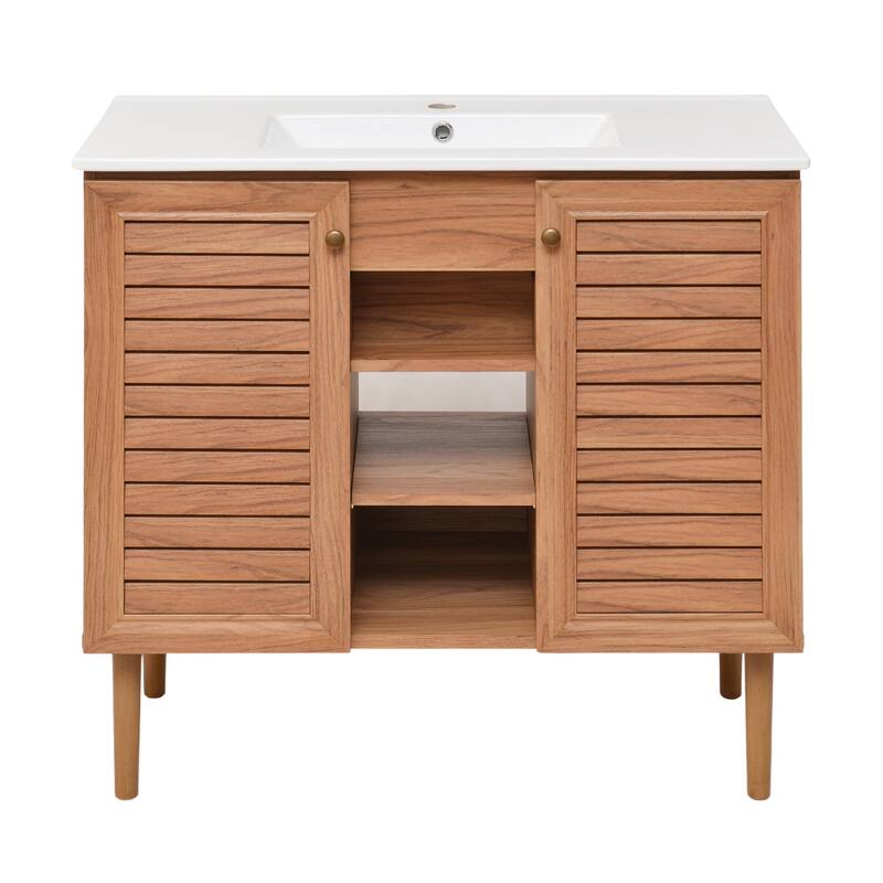 Bron 36" Bathroom Vanity in Oak