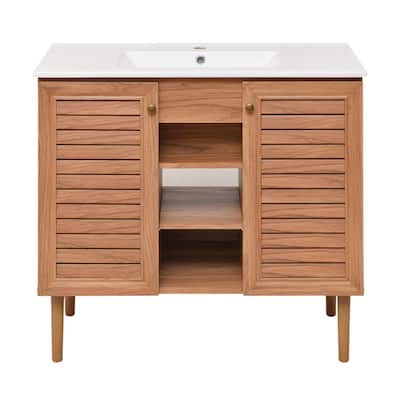 Bron 36" Bathroom Vanity in Oak