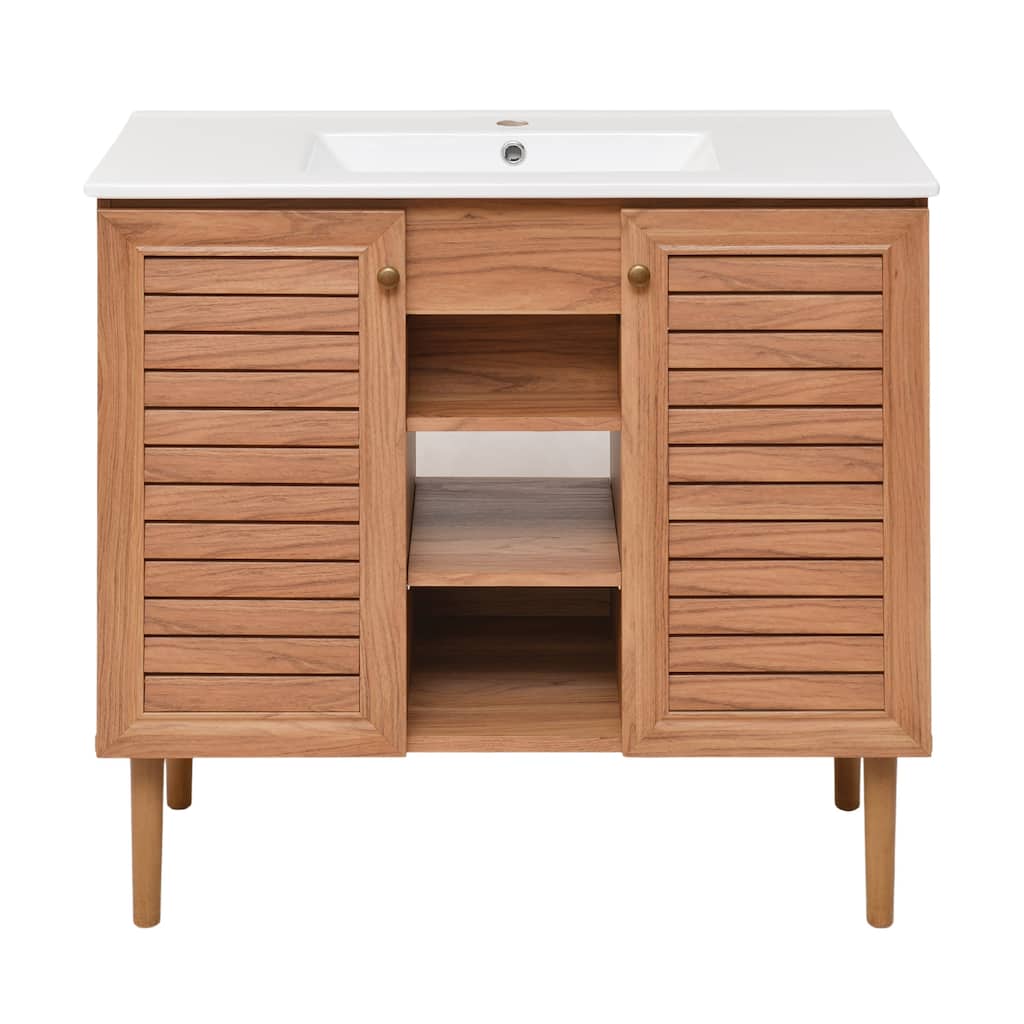 Bron 36" Bathroom Vanity in Oak