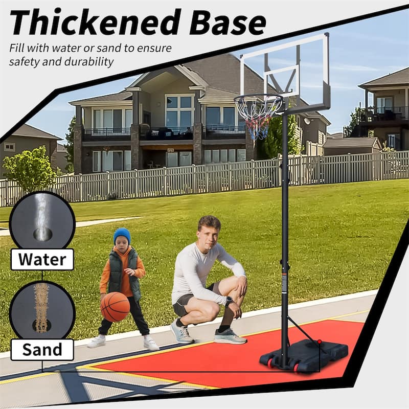 Basketball Hoop 44 Inch Backboard Portable Basketball Goal System