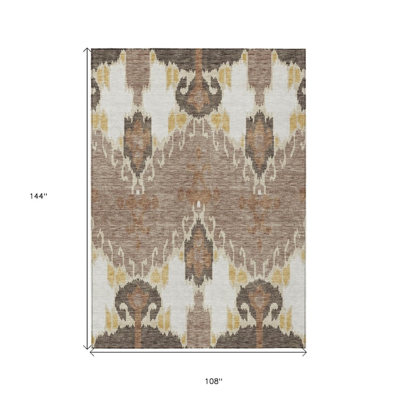 HomeRoots Ikat Transitional Rectangle Outdoor Rug