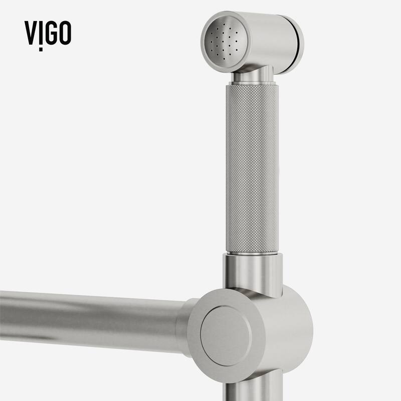 VIGO Cass 13" H Widespread Pull-Out Sprayer Kitchen Faucet