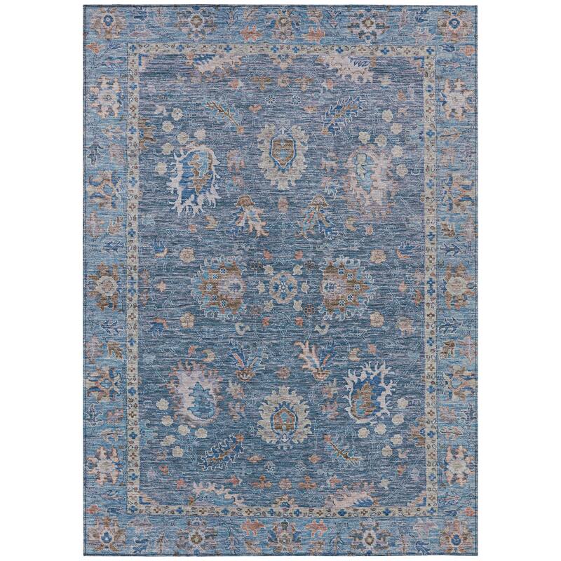 HomeRoots Floral Traditional Rectangle Outdoor Rug