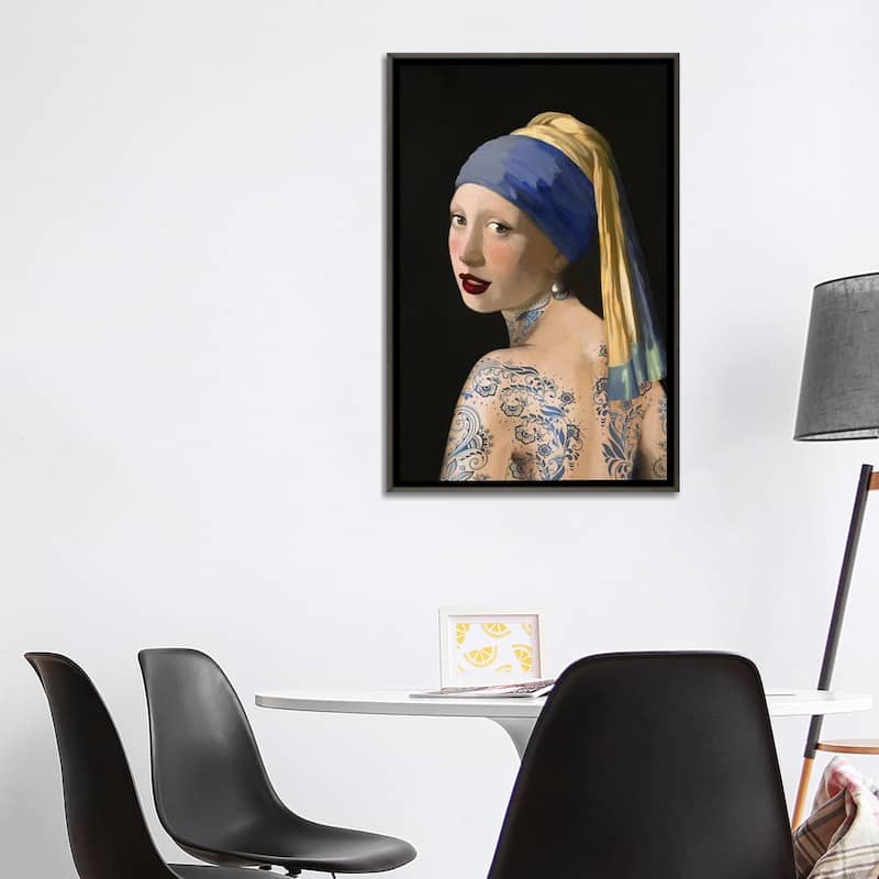 iCanvas "Girl With A Pearl Earring" by Nettsch Framed