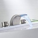 preview thumbnail 7 of 18, Two Handle Matte Black Waterfall Bathroom Faucet Nickel