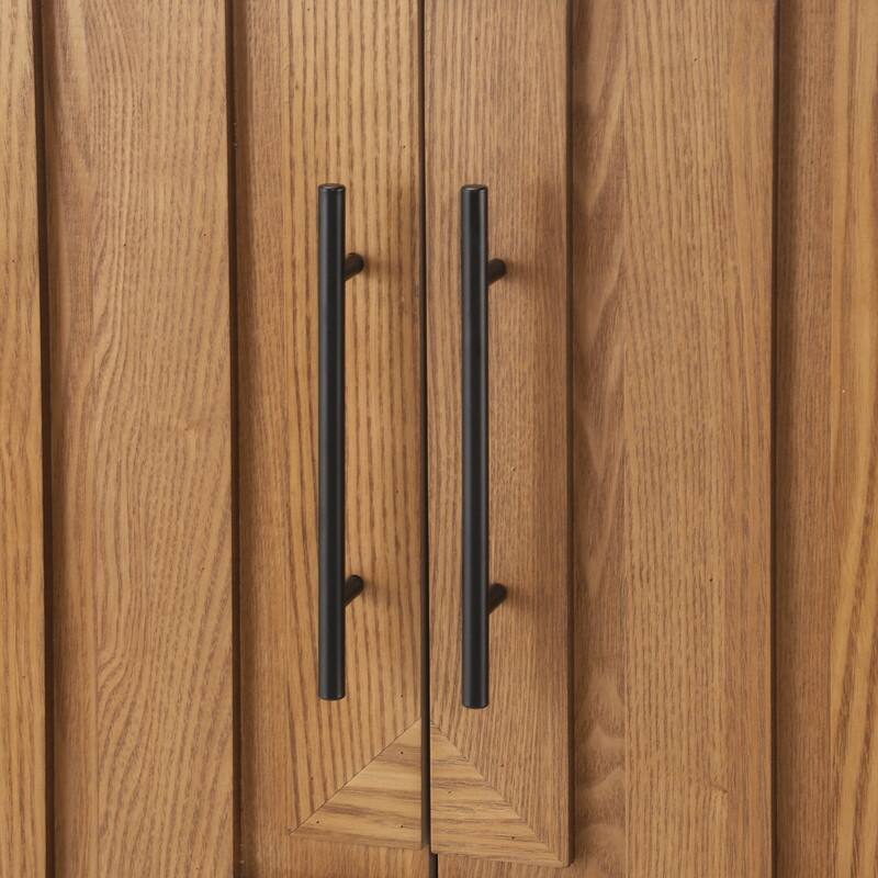 Modern 59" Sideboard Storage Cabinet with 4-Door and Metal Handles for Home Organization