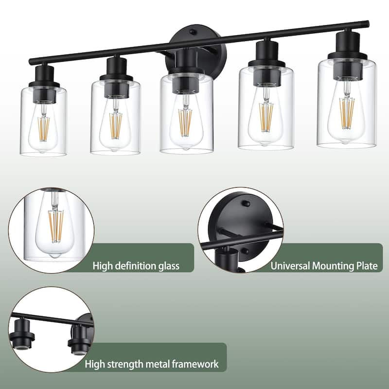 5-Light Bathroom Light Fixtures