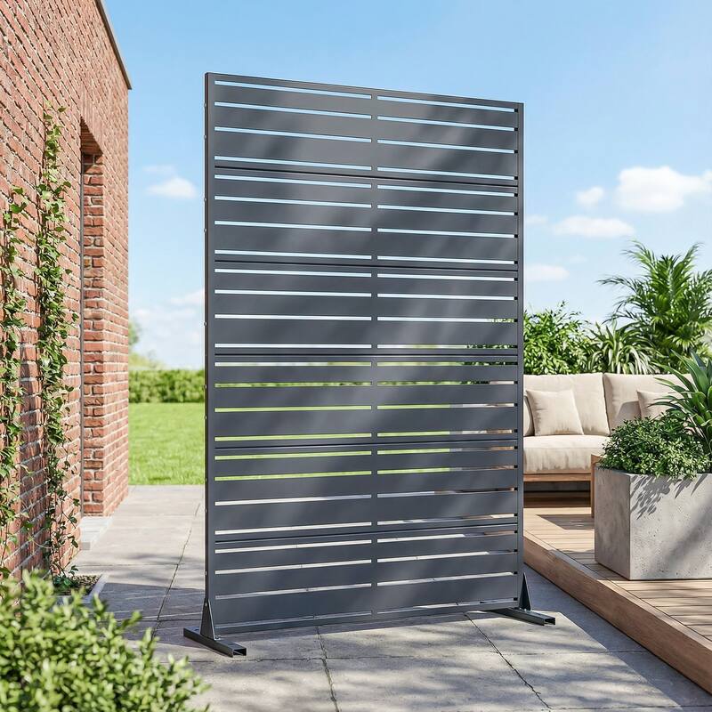 Outdoor Privacy Screen Metal Privacy Screen Panel Free Standing
