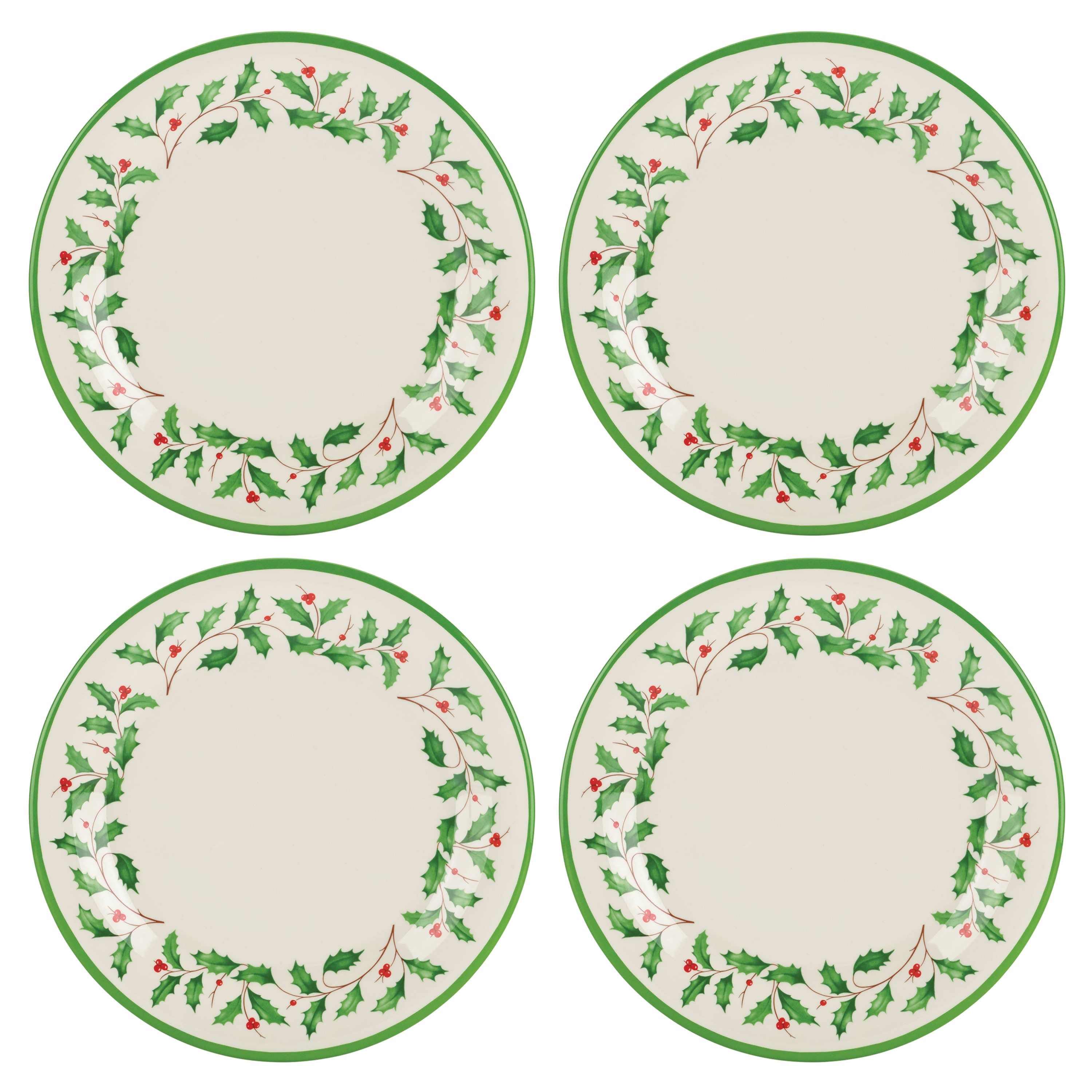 Lenox 863669 Holiday 4 Piece Melamine Dinner Plate Set