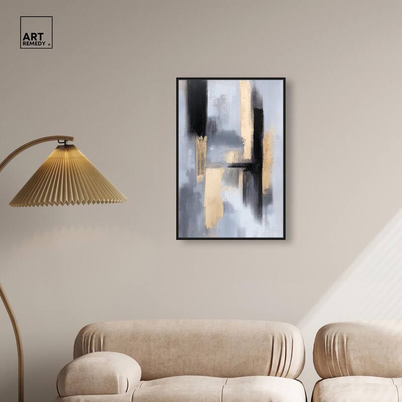Onyx and Aureolin I Canvas by Art Remedy