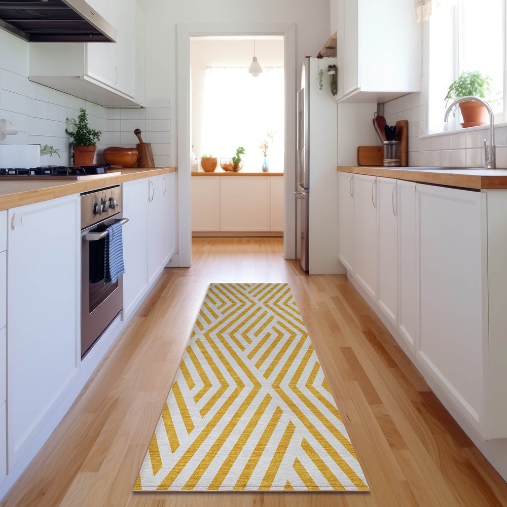 Premium Washable Super Soft Contemporary Geo Mayfield Rug