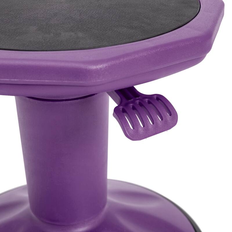 Kids Adjustable Height Active Learning Stool for Classroom and Home - 13"D x 13"W x 13.5" - 18.25"H