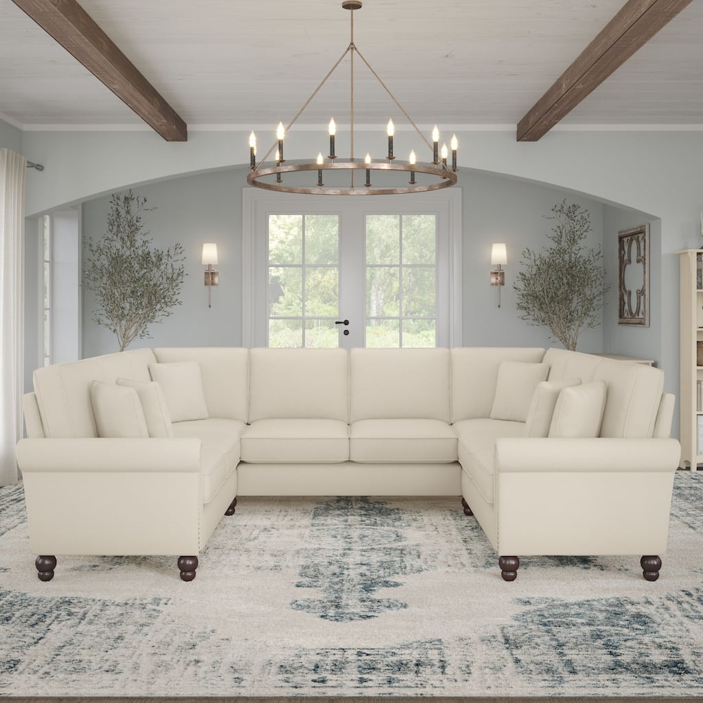 Bush Furniture Coventry 113W Traditional U Shaped Sectional Couch