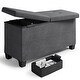 preview thumbnail 1 of 62, Nestl Storage 30-In Storage Ottoman Bench with Storage Bins for Bedroom - Folding Foot Rest Ottoman with Storage for Living Room Linen Fabric - Gray