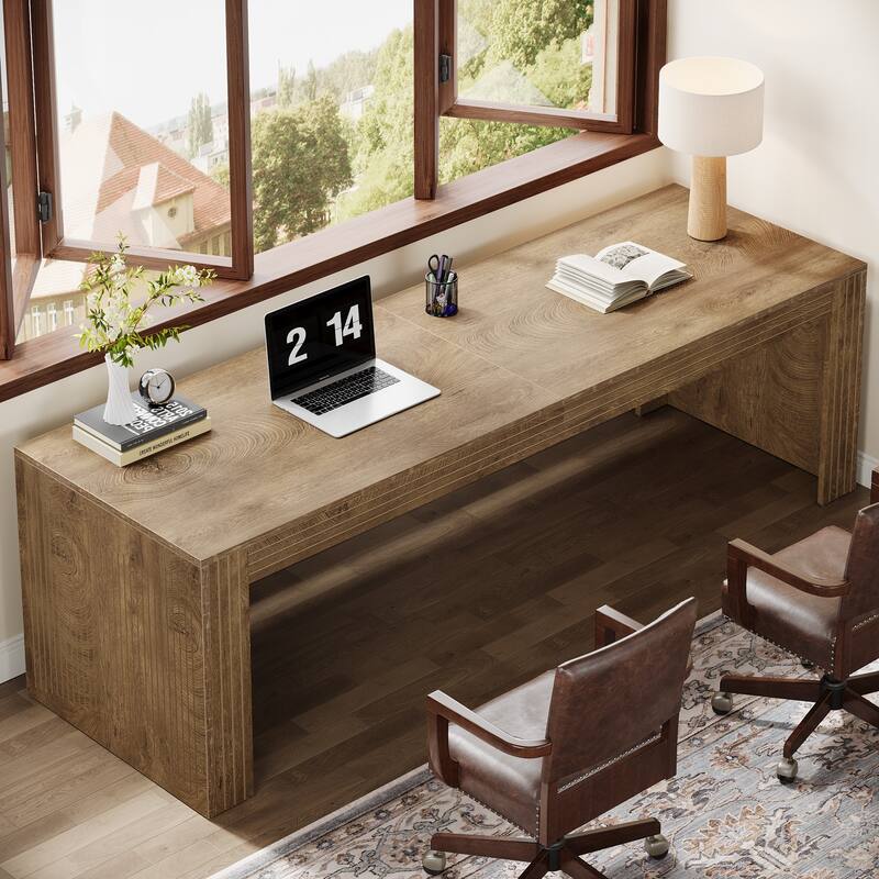 79 Inch Extra Long Desk, Two Person Desk Double Desk for Home Office