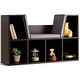 preview thumbnail 6 of 5, Kid Storage Cabinet Multifunctional Bookcase with Cushioned Seat Brown