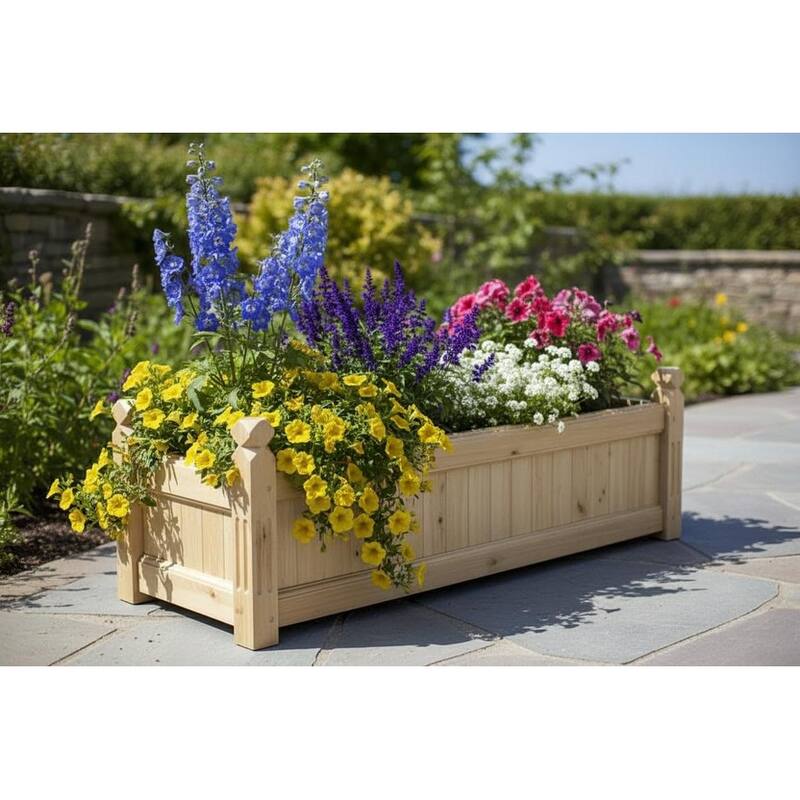 Elevated Wooden Raised Garden Bed - Wood
